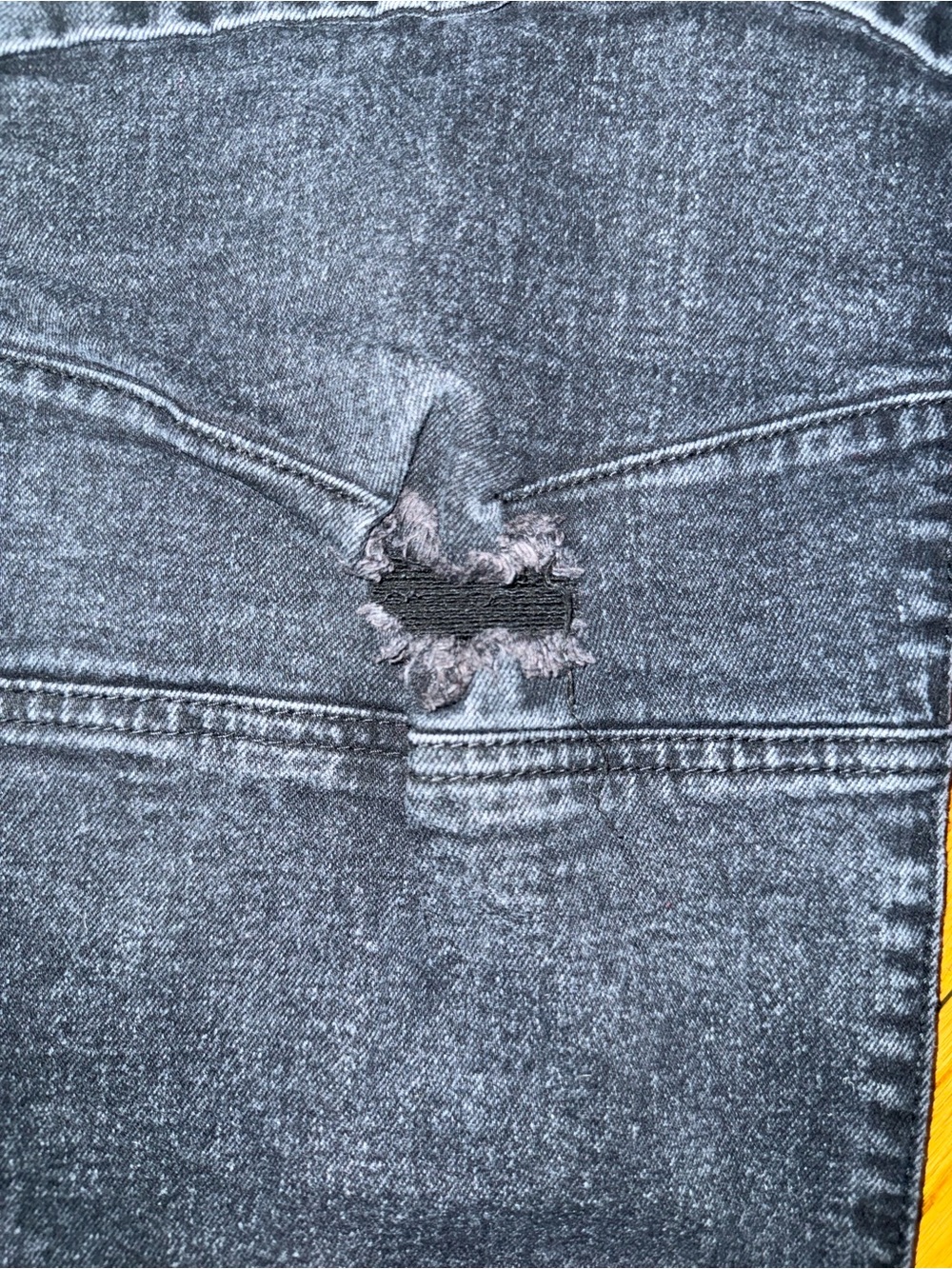Men’s Moto Biker Distressed Black Jeans 42x32 Utility Cargo Jeans - Picture 6 of 14